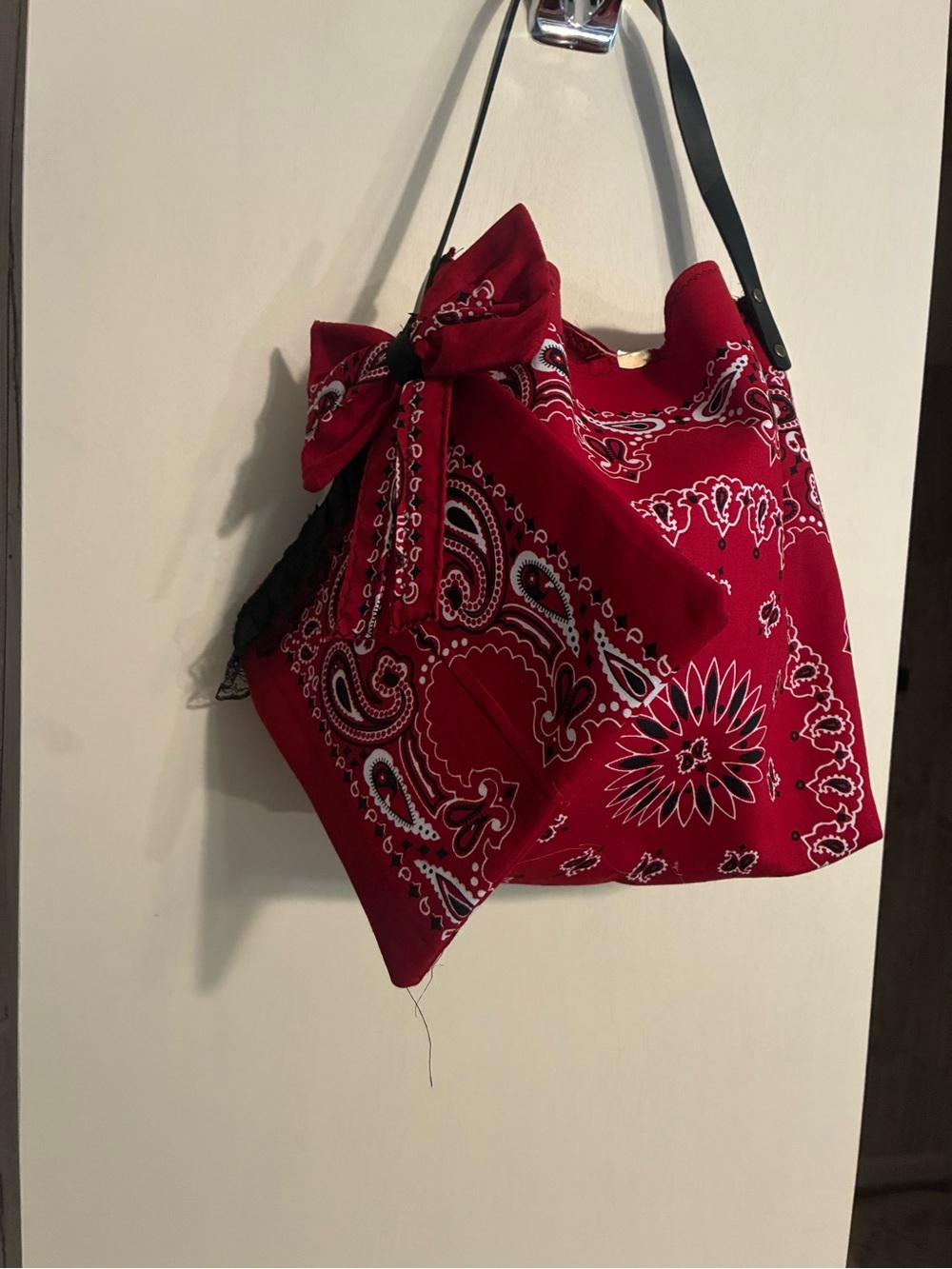 Red Bandana-Print Shoulder Bag